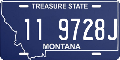 MT license plate 119728J