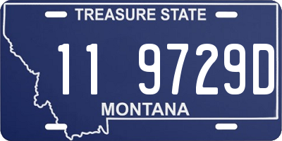 MT license plate 119729D