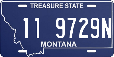 MT license plate 119729N