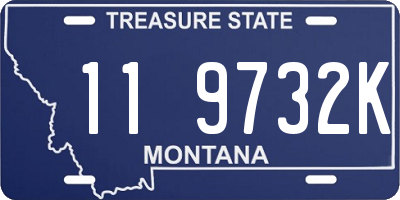 MT license plate 119732K