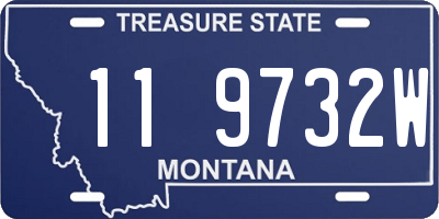 MT license plate 119732W