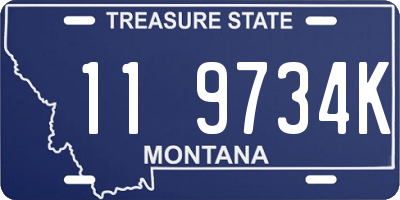 MT license plate 119734K