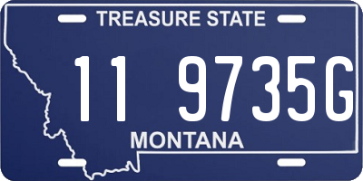 MT license plate 119735G