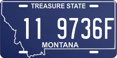MT license plate 119736F