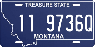 MT license plate 119736Q