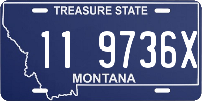 MT license plate 119736X