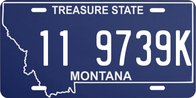 MT license plate 119739K