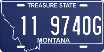 MT license plate 119740G