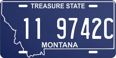 MT license plate 119742C