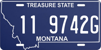 MT license plate 119742G