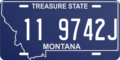 MT license plate 119742J