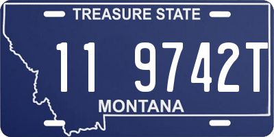 MT license plate 119742T