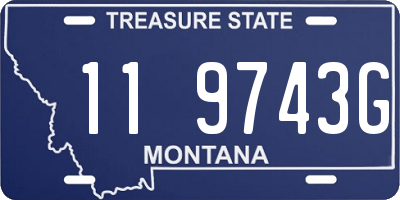 MT license plate 119743G