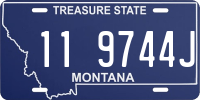 MT license plate 119744J