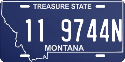 MT license plate 119744N