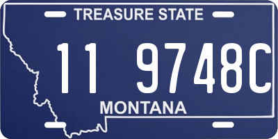 MT license plate 119748C