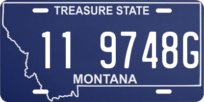 MT license plate 119748G