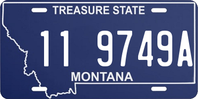 MT license plate 119749A