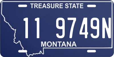 MT license plate 119749N