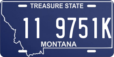 MT license plate 119751K