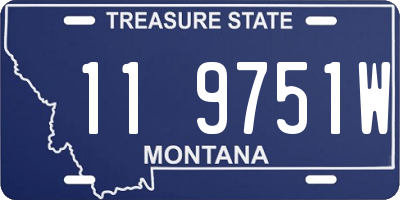 MT license plate 119751W