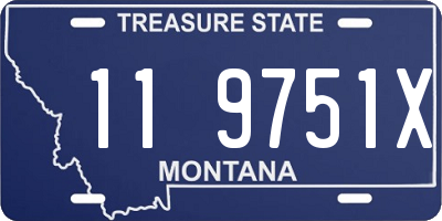 MT license plate 119751X