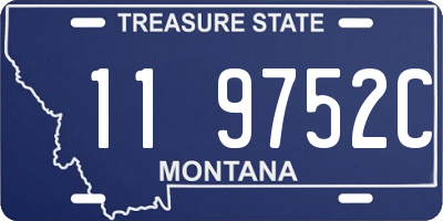 MT license plate 119752C