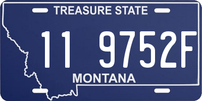 MT license plate 119752F