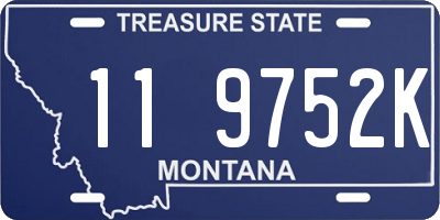 MT license plate 119752K