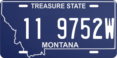 MT license plate 119752W