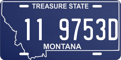 MT license plate 119753D