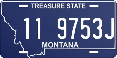 MT license plate 119753J