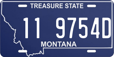 MT license plate 119754D