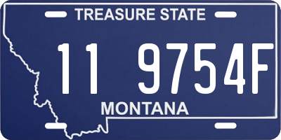MT license plate 119754F