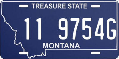 MT license plate 119754G