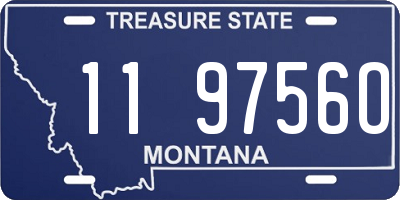 MT license plate 119756O
