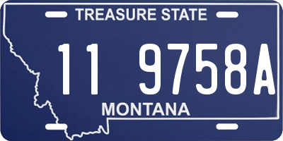 MT license plate 119758A