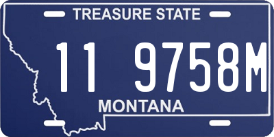 MT license plate 119758M