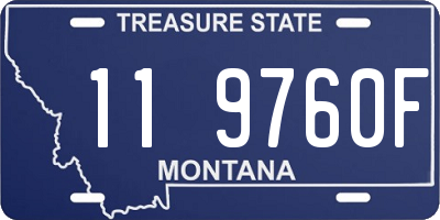 MT license plate 119760F