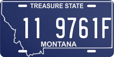 MT license plate 119761F