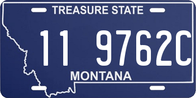 MT license plate 119762C