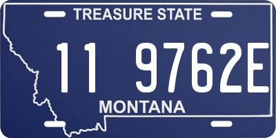MT license plate 119762E