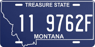 MT license plate 119762F