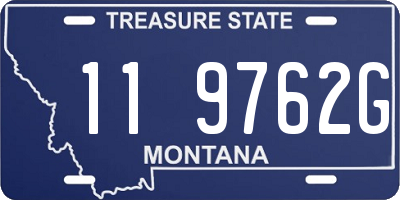 MT license plate 119762G