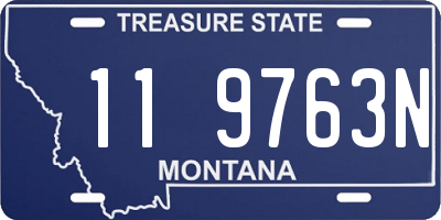 MT license plate 119763N