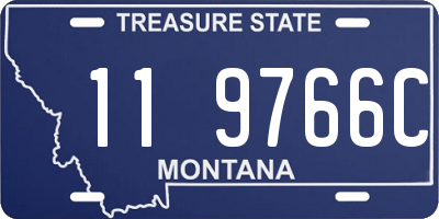 MT license plate 119766C