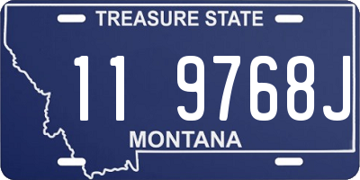 MT license plate 119768J