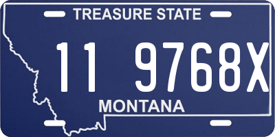 MT license plate 119768X