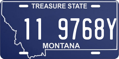 MT license plate 119768Y