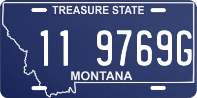 MT license plate 119769G